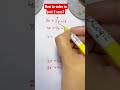 How To Solve Simultaneous Equations In Just 2 Secs