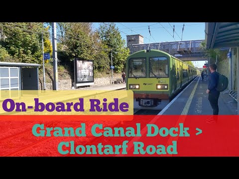 Ride from Grand Canal Dock~Clontarf onboard IÉ 8510 class dart train 8611   24/4/2021