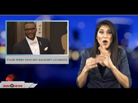 Tyler Perry pays off Walmart layaways (ASL - 12.7.18)