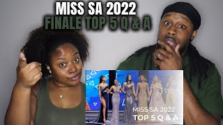 🇿🇦 Miss SA 2022 Finale: TOP 5 Q & A | American Couple React to South Africa