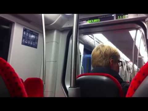 RET Metro Ritje Type R met de afroep van Beurs op lijn E tot Leidschenveen