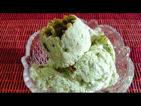 Pista Ice-cream Recipe।Homemade Easy Creamy Pista Ice-cream।Eggless।Without Machine