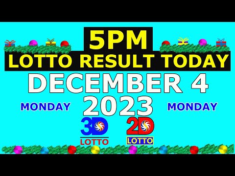 5pm Lotto Result Today December 4 2023 (Monday)