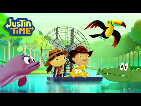 WILD Animals! 🐘🐯🐍 Justin Time 6 FULL EPISODES!