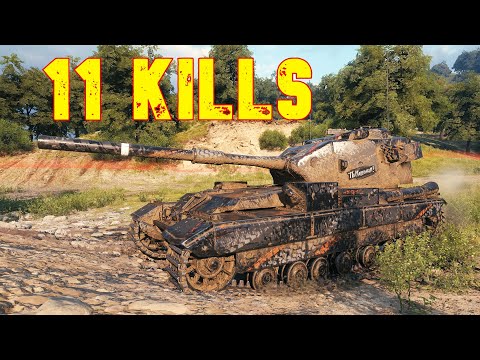 World of Tanks FV215b (183) - 11 Kills | 1 vs 4 with Only 30 HP!