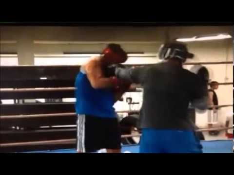 Sparring previo a exhibición de Vicente Sagrestano y Rogelio "Porky" Medina.