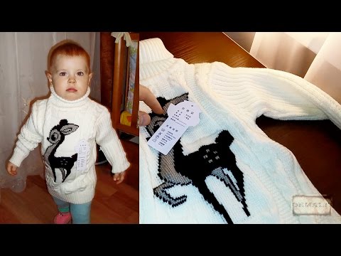 Качественный детский тёплый свитер из Китая для девочки (aliexpress)