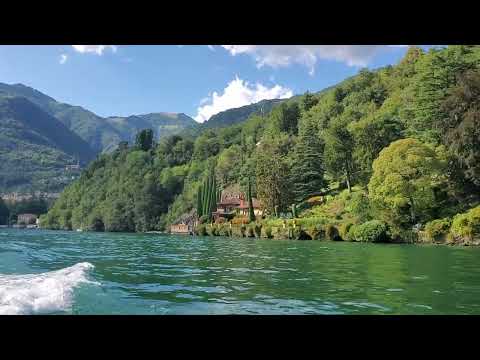Boat ride past Villa La Cassinella, Lake Como, Italy.