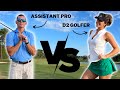 Can I Beat The PRO On his HOME COURSE?? 6 Holes Matchplay!! | Dye Preserve | Sabrina Andolpho