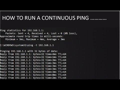 How to Run a Continuous Ping Command