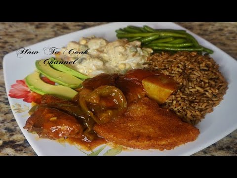 Dinner Time Jamaican Style Cooking Chicken & Bammy