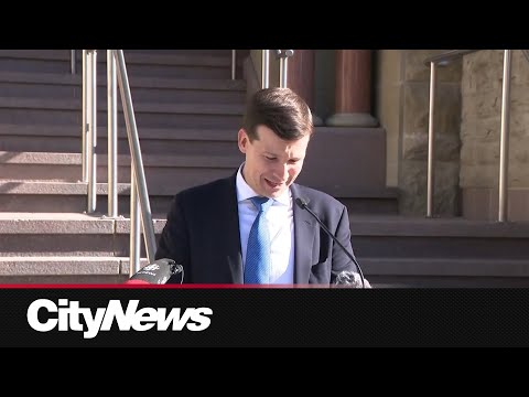 Jeromy Farkas speaks after becoming mayor-elect in Calgary