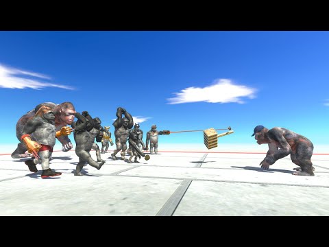 Primates Neighbors attack Baby Goro - Animal Revolt Battle Simulator