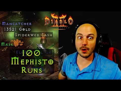 Diablo 2 Resurrected - Drop Highlights from 100 Mephisto Runs