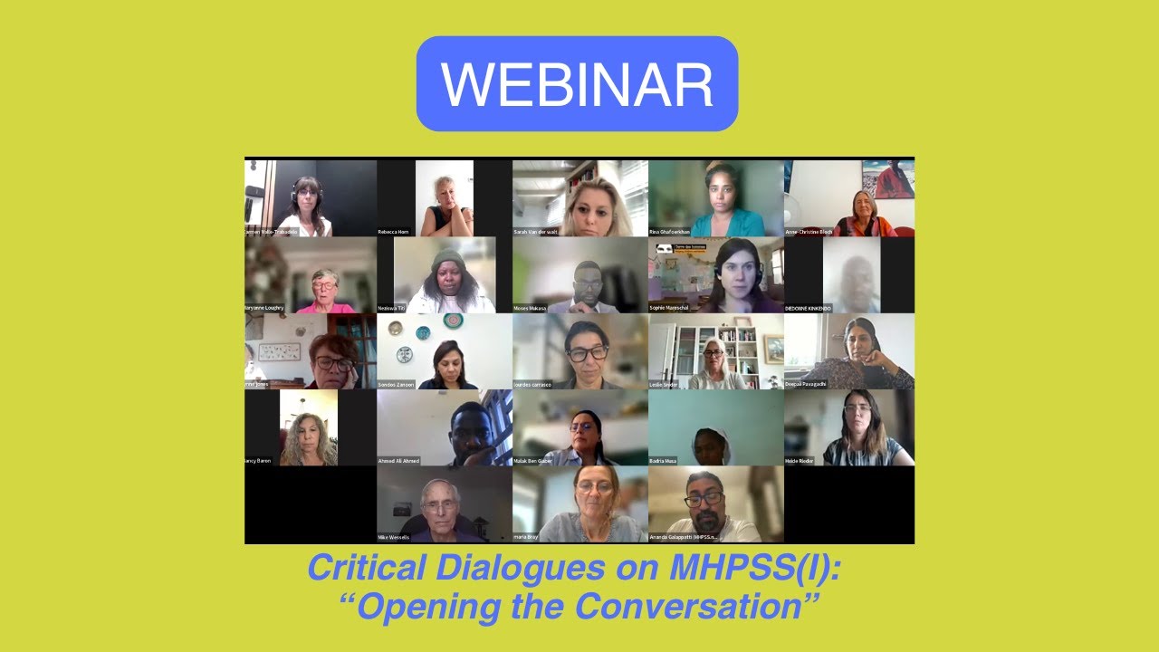 WEBINAR: Critical Dialogues on MHPSS (I): “Opening the Conversation”