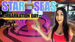Boarding the WORLD'S LARGEST Cruise Ship! 🌟 Star of the Seas Embarkation Day Vlog