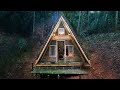 5Days Building A Triangle Bamboo House Heavy Rain Every Day ️