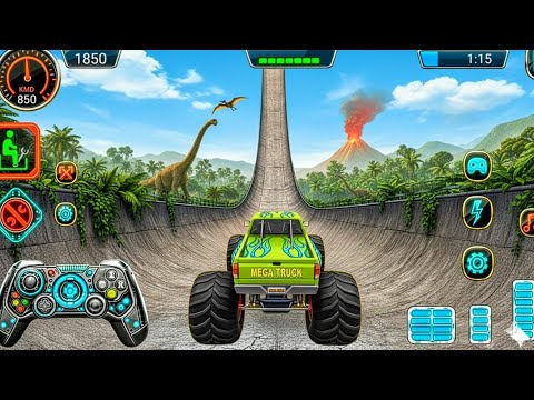 Monster Truck Mega Ramp Stunt Game: Best Car Stunt Game for Android 2025