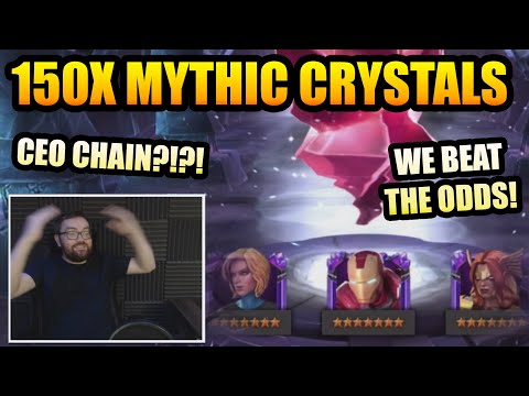 150+ 7 Star Mythic Crystal & 6x 7 Star Crystal Opening - CEO CHAIN?!?! - Marvel Contest Of Champions