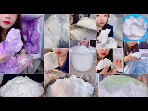 ♦️(💠𝑶𝑵𝑳𝒀 𝑩!𝑻𝑬𝑺)_SCRAPING 🧊& EATING FROST, HUGE CHUNKS🥶 / FRESH SOFT FROST EATING🍚 & COMPILATION ♦️