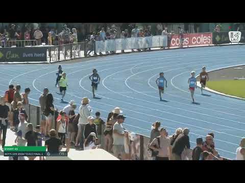 U9 Boys 200m Timed Final 2: 2022 Commonwealth Bank State Track and Field Championships // LAVicTV