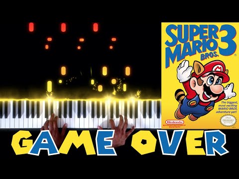 Super Mario Bros. 3 (NES) - Game Over - Piano|Synthesia Video