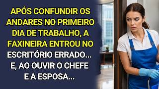 No 1º dia de trabalho, a faxineira se confundiu e entrou no escritório errado.E ao ouvir o chefe...