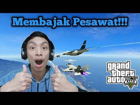 Membajak Pesawat Cargo - GTA 5 Indonesia - Part 18