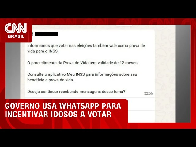 Governo usa WhatsApp para incentivar idoso a votar por prova de vida | CNN 360°