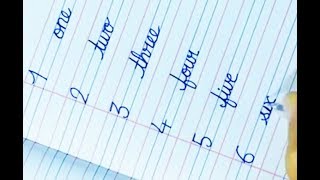 1 to 10 in Cursive Writing | Writing Number Names in Cursive Writing