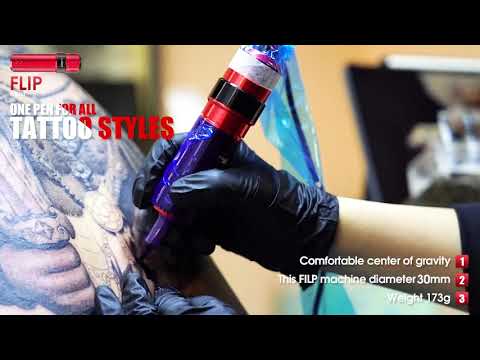 Mast Flip Rotary Tattoo Pen Machine 4mm Stroke