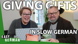 Slow German Dialogue: Talking about Gifts | Super Easy German 297