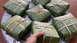 ベトナム旧正月の定番の料理「バインチュン」-Gói bánh chưng ngày Tết