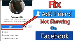 How to Fix Add Friend Button Not Showing in Facebook Account 2023