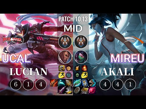 KT Ucal Lucian vs HLE Mireu Akali Mid - KR Patch 10.13