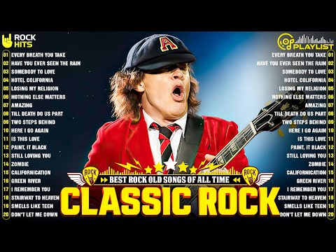 AC/DC, Aerosmith, Nirvana, Queen, Bon Jovi, Scorpions, GNR 🔥 Best Classic Rock Of 70 80s 90s