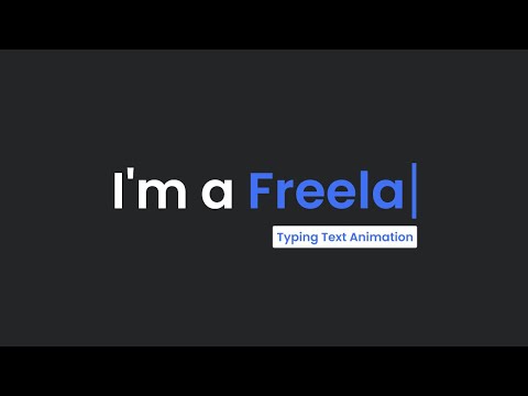 Multiple Typing Text Animation Using Html Css Javascript