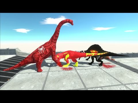 DEATH RUN OCEAN VS ICE T-REX VS DARK SPINOSAURUS - ARBS3