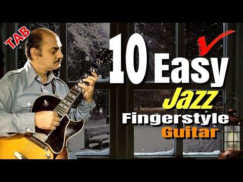 🔴10 EASY JAZZ Fingerstyle Guitar Tutorial | Best Romantic Acoustic Guitar Covers | Tabs & Chords