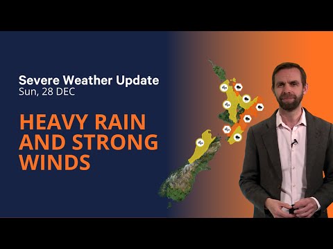 Wet and windy weather on its way - Sunday 28 December 2025