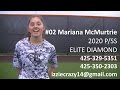 Mariana McMurtrie Softball Skills Video