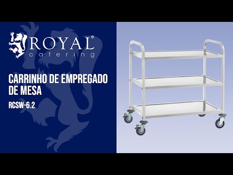vídeo - Carrinho de empregado de mesa - 3 prateleiras - até 500 kg