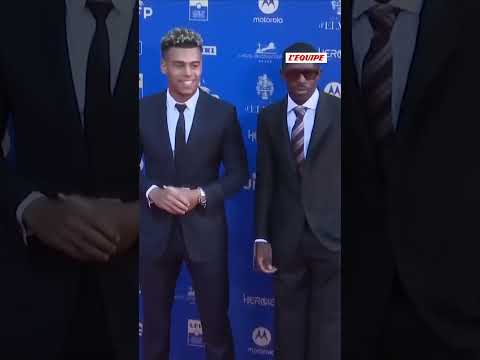 🔥 Ousmane Dembélé et Désiré Doué sur le tapis rouge des Trophées UNFP ! #shorts