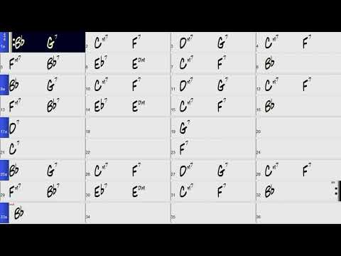 Long Oleo Rhythm Changes backing track 185 bpm