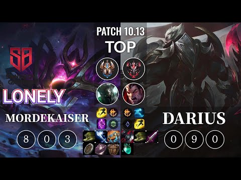 SB Lonely Mordekaiser vs Darius Top - KR Patch 10.13
