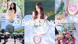 20th BIRTHDAY VLOG | farmer's market, bday gifts, family dinner + more