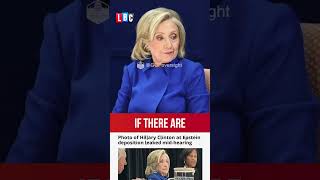 Hillary Clinton storms out of Epstein hearing after photo leak