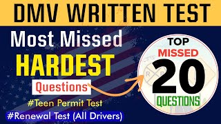 The 20 Hardest Questions in DMV Written Test | DMV Written Test 2024 | CA DMV Senior Written Test