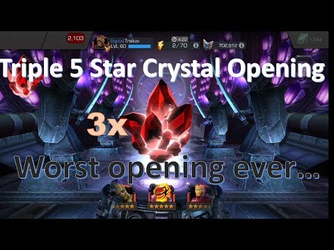 Triple 5 Star Crystals Opening - Marvel contest of Champions