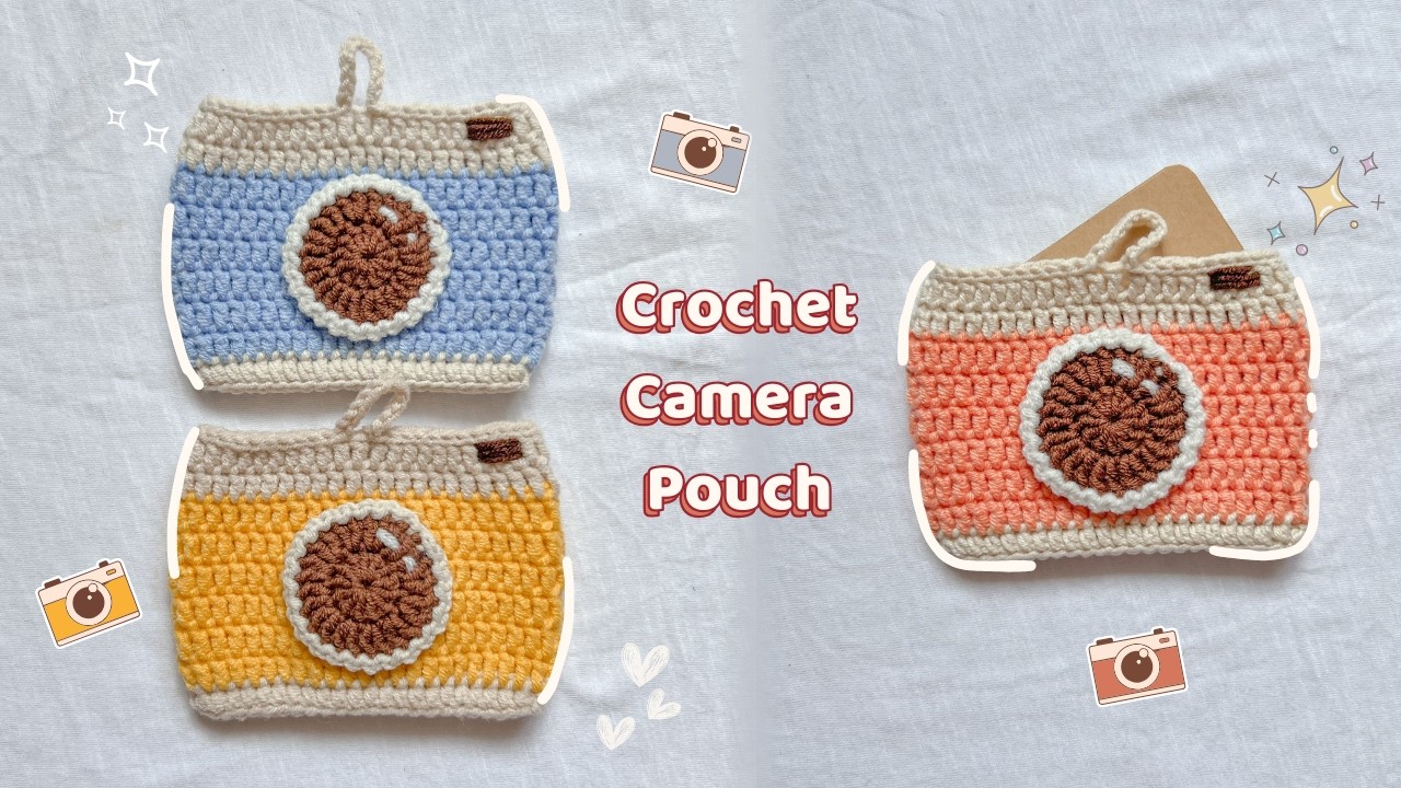 How to Crochet Camera Pouch | Cute & Easy Crochet | Free Pattern Tutorial 📷
